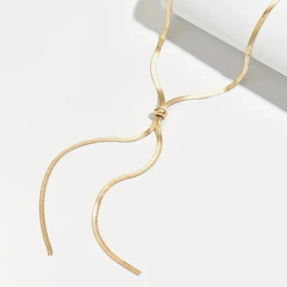 18k Gold Plated Adjustable Lariat Necklace